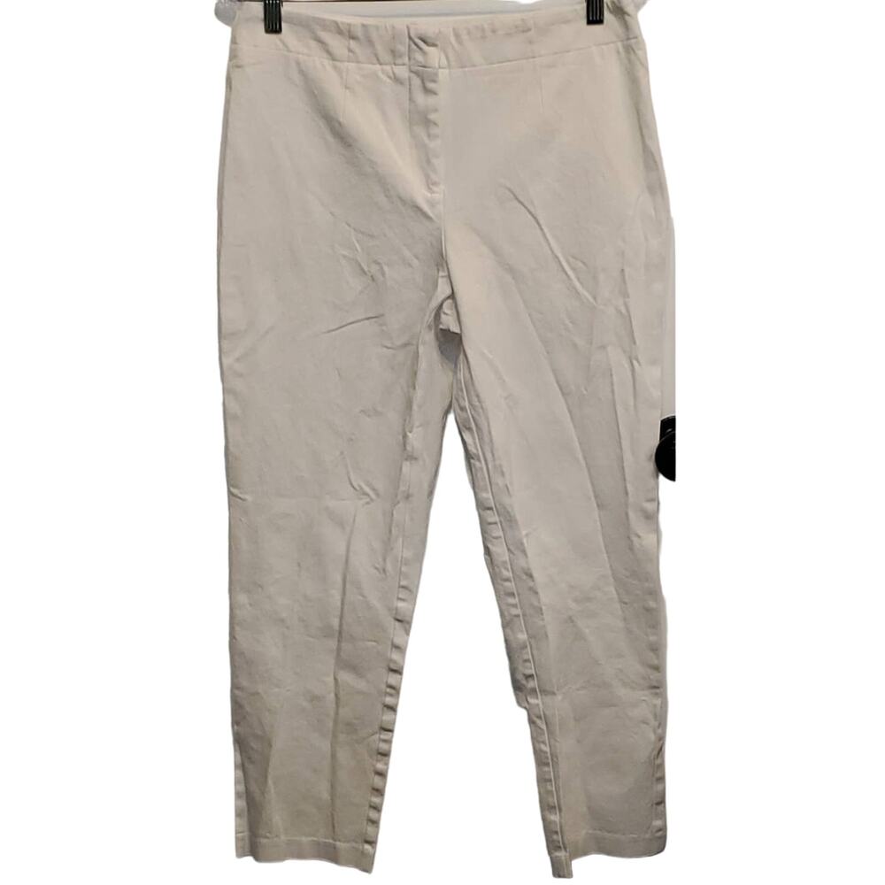 CHICO'S Fabulously Slimming Tapered Leg White Cropped Capri Pants Size 0.5 XS